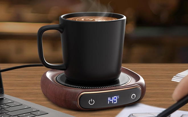 Lerat Coffee Mug Warmer in Dark Brown