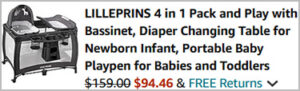 Lilleprins 4 in 1 Pack and Play with Bassinet Screenshot