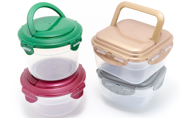 LocknLock Set of 4 Multi Shape Containers