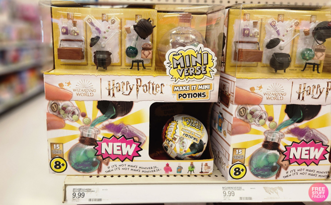 MGA's Miniverse Harry Potter Make It Mini Potions on a Shelf