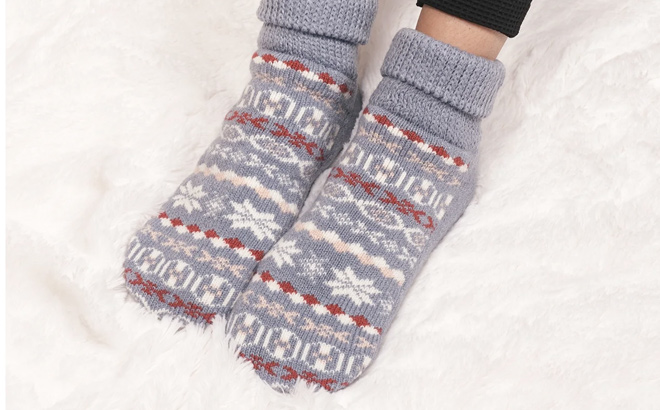 MUK LUKS Womens Thermal Ankle Slipper Sock Gift Set