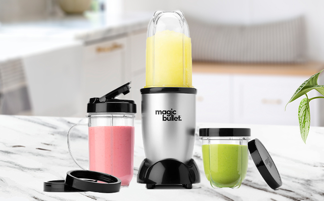 Magic Bullet 13 Piece Set Blender Food Processoron the Kitchen Counter