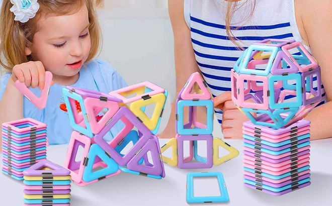 Magnetic Tiles Toys on the Table