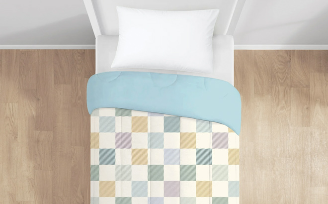 Mainstays Reversible Microfiber Comforter Multi Check