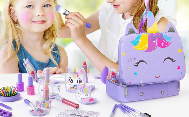 Makeup Kit for Girls on the Table