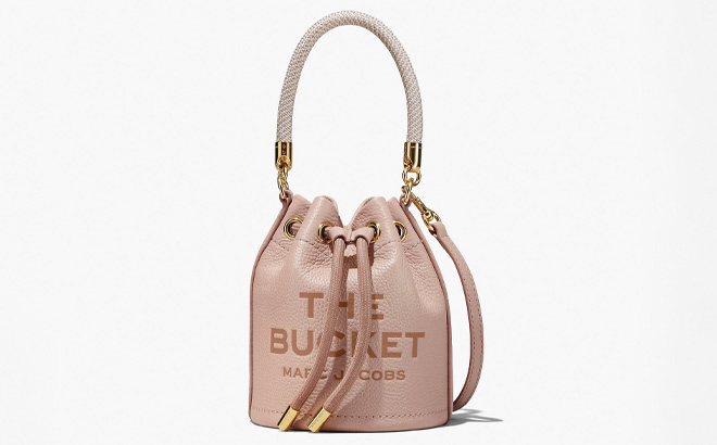 Marc Jacobs The Leather Mini Bucket Bag in Rose Color