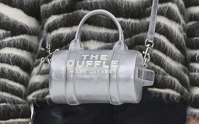 Marc Jacobs The Leather Mini Metallic Duffle Bag