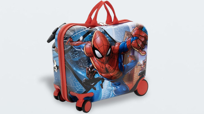 Marvel Spiderman Kids Ride On Luggage