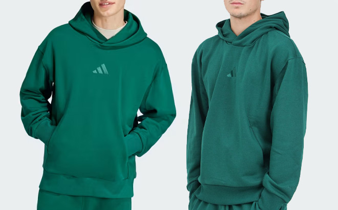 Men Wearing Adidas Green Hoodie