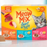 Meow Mix Cat Food Surf n Turf Variety Pack on a Table