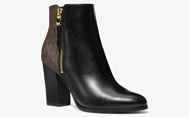 Michael Kors Britt Signature Logo Trim Ankle Boots