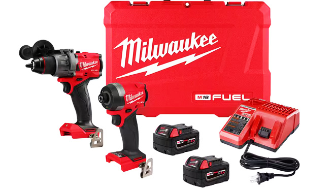 Milwaukee M18 Brushless Cordless Hammer Drill Impact Driver Combo Kit