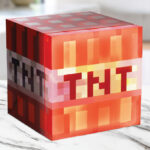 Minecraft Red TNT Square Mini Fridge Thermoelectric Cooler 6 7L