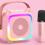 Mini Bluetooth Karaoke Machine and Wireless Microphone