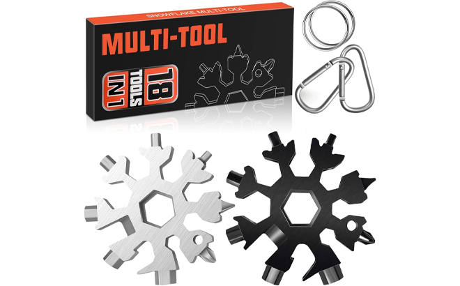 Multi Tool 2 Pack 18 in 1 Snowflake Hand Tool