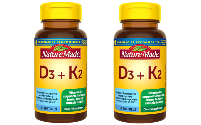 Nature Made Vitamin D3 K2 Tablets