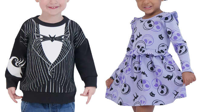 Nightmare Before Christmas Toddler Long Sleeve Sweatshirt and Nightmare Before Christmas Toddler Girl Printed Dress