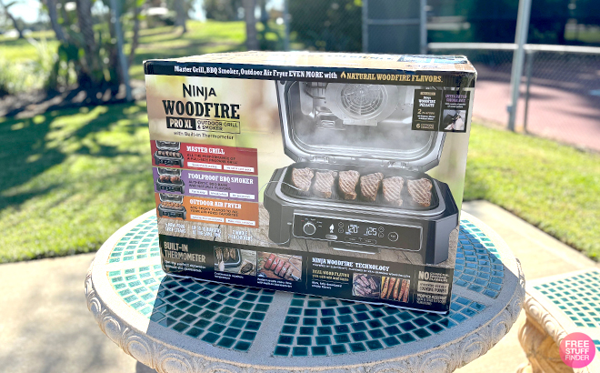 Ninja Woodfire Pro XL Outdoor Electric Smoker AirFry Grill in a Box