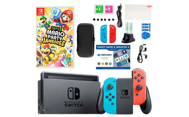 Nintendo Switch 32GB w Super Mario Party Jamboree Bundle