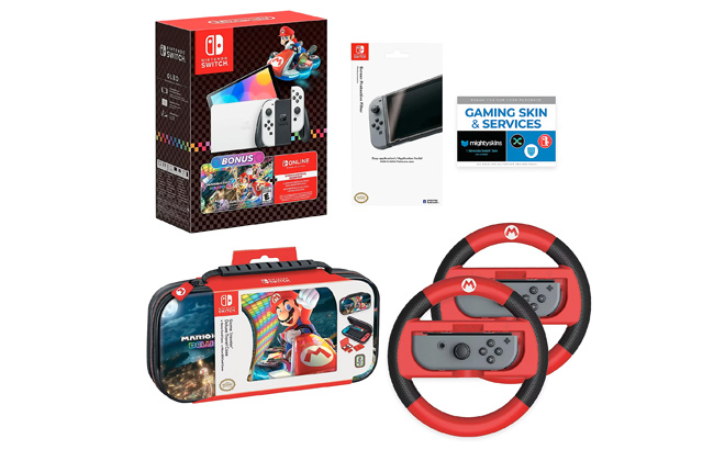 Nintendo Switch OLED w Mario Kart 8 MarioAccessories