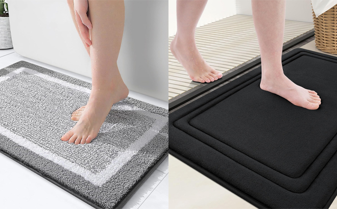 OLANLY Bathroom Rugs 24x16 and Grandaily Memory Foam Bath Mat Rug 30x20 1