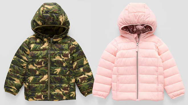 Okie Dokie Baby & Toddler Hooded Midweight Puffer Jackets