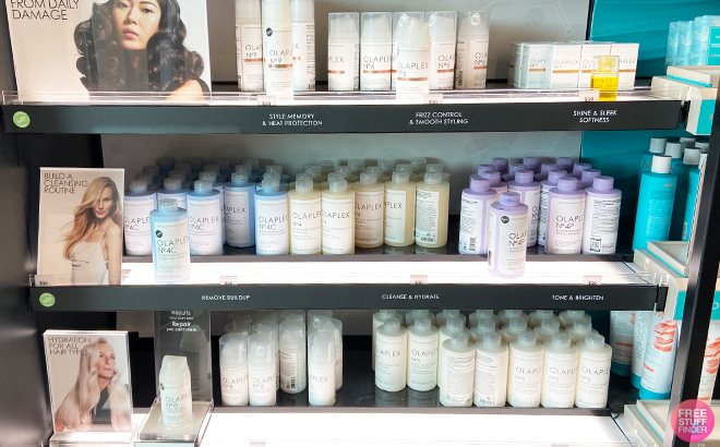 Olaplex Hair Care on Shelves in a Store