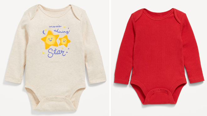 Old Navy Baby Unisex Long Sleeve Ribbed Bodysuits