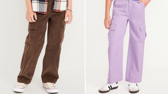 Old Navy Boys Baggy Corduroy Cargo Pants and Old Navy Girls Baggy Cargo Pants