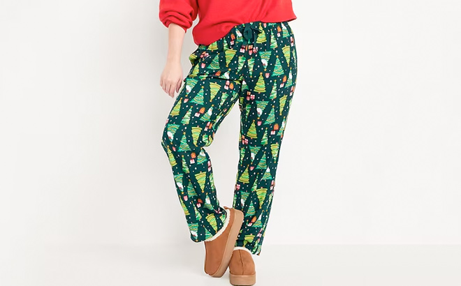 Old Navy Mid Rise Printed Flannel Pajama Pants