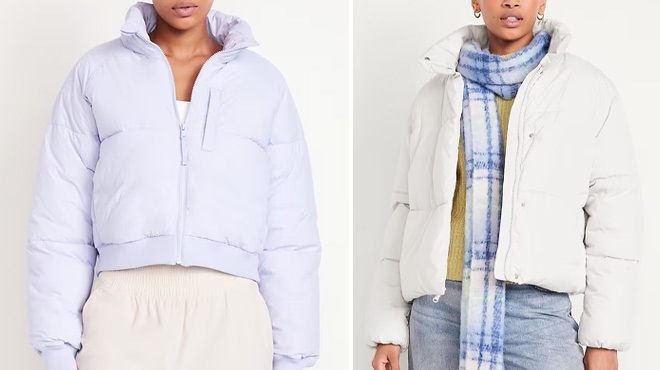 Old Navy Oversized Crop Puffer Jacket and Quilted Puffer Jacket