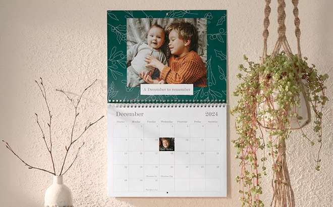 One Two or Five 8x11 or 12x12 Personalized 12 Month Wall Calendars from Shutterfly