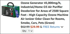 Ozone Generator at Checkout