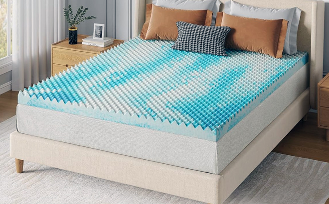 PERLECARE 3 Inch Egg Crate Mattress Topper