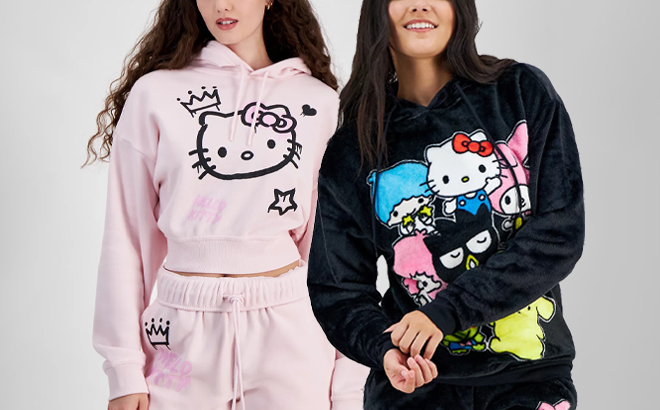 People wearing Hello Kitty Hoodies