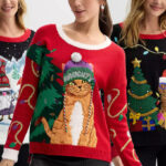 People wearing Ugly Christmas Sweaters