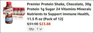 Premier Protein Shake 12 Pack at Checkout