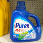 Purex 4 in 1 Liquid Laundry Detergent on a Shelf