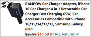 Rampow Retractable Car Charger Screenshot