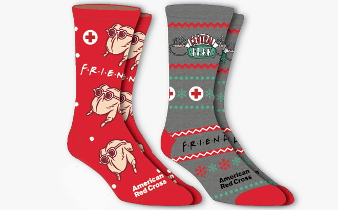 Red Cross Themed Friends Socks