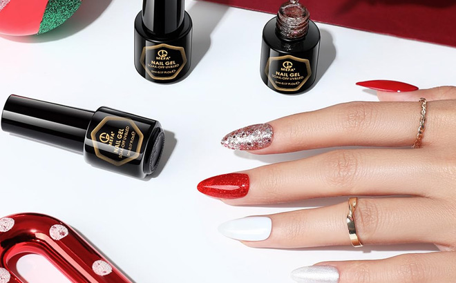 Red Gel Nail Polish Set