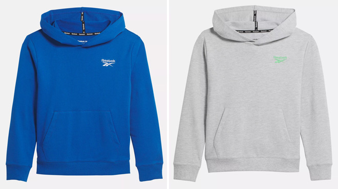 Reebok Big Kids Pullover Hoodie in Two Colors