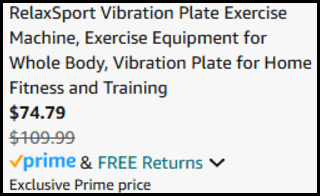 RelaxSport Vibration Plate Exercise Machine Order Summary