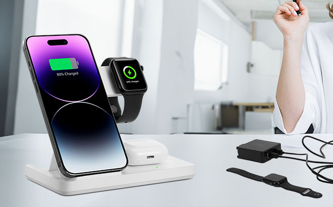 Rovxemes 3 in 1 Wireless Charging Station