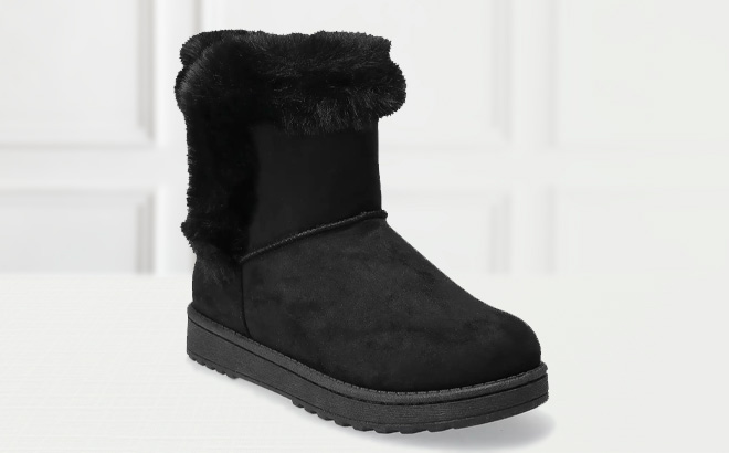 SO Paulina Womens Faux Fur Winter Boot