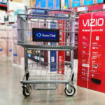 Sams Club Cart Next to Vizio Smart TV