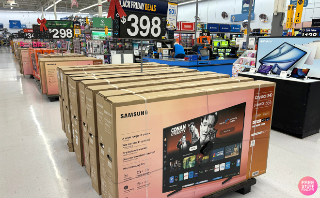 Samsung 65 Inch Class DU6900 Crystal UHD 4K Smart TV in a Store