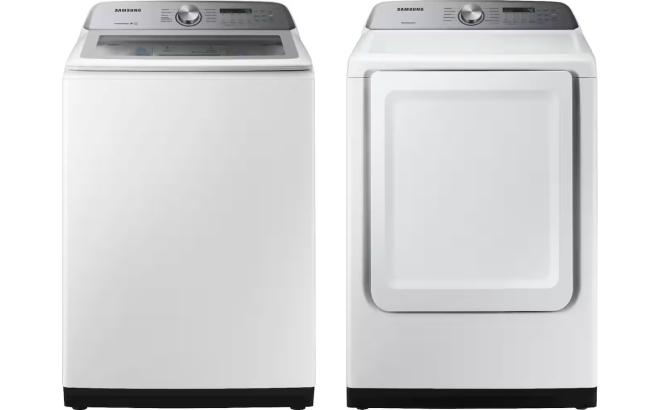 Samsung Top Load Washer and Electric Dryer Package