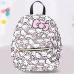 Sanrio Hello Kitty All Over Print PU Mini Backpack on a Table