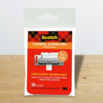 Scotch Thermal Laminating Pouches 20 Count on a Table